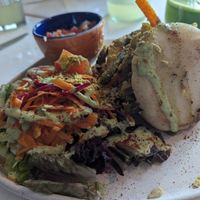 Arepas at PURA in San Isidro