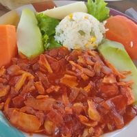 Pepian with pupusas at Mayachik in San Juan La Laguna