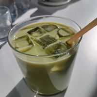 Oat matcha latte at Sway in Manly