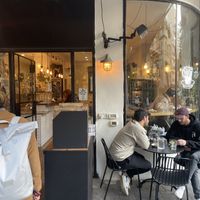 Outside olaces  at Café Schneor in Tel Aviv