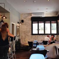 Inside at Café Schneor in Tel Aviv