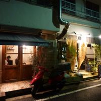 Restaurant front (it's the one on the right) at Komenoko in Tokyo