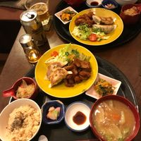 Mixed teishoku at Komenoko in Tokyo