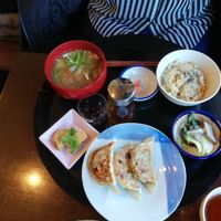 Gyoza teishoku at Komenoko in Tokyo