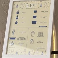 Menu at Kefi Greek Frozen Yogurt in Valencia