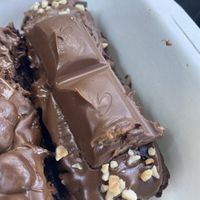 Vegan Praline and Galaxy caramel chocolate brownie  at Sean the Chef in Shepton Mallet