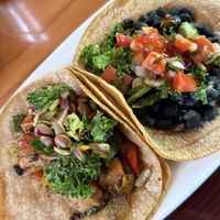 Black Bean + Veggie Tacos and Sweet Potato Tacos   at Tapa Taco in Union Pier
