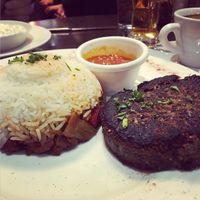 lentil steak at Caprice Cafe in Paris
