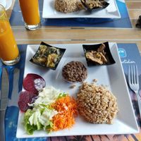 Lunch menu at Delices Nature in Pointe-a-pitre