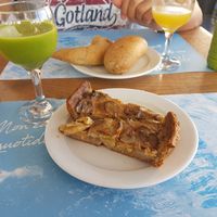 Banana Tarte, Juices and Wholegrain Pastries at Delices Nature in Pointe-a-pitre