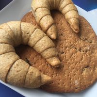Croissant & Galette for breakfast at Delices Nature in Pointe-a-pitre