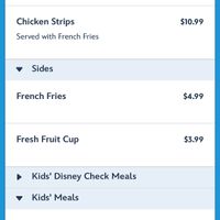 Menu  at Typhoon Tilly's in Lake Buena Vista