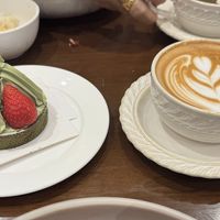 Cake + Cappucino   at Verrona Hills Bakery & Pãtisserie Sunway Velocity in Wilayah Persekutuan Kuala Lumpur