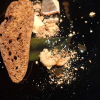 Almond cheese with caramelized cashews. at Vaust Bar & Restaurant in Berlin