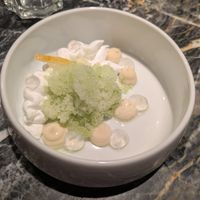 Cucumber granite with lemon mousse and gin tonic gel at Vaust Bar & Restaurant in Berlin