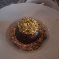 Dubai chocolate tart at Al-Andalus in New York City