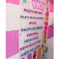Price listing at HELADOS YOLA in Baja California Sur