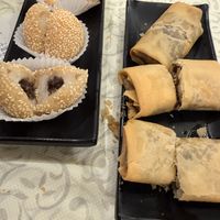 Sesame seed ball and mushroom egg roll   at Lai Hong Lounge in San Francisco