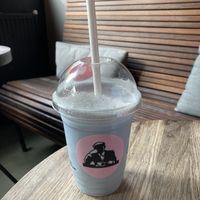 Plant protein spirulina and almond butter protein smoothie!  at Joe & the Juice - Oscars gate in Oslo