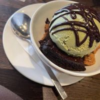 Peppermint vegan ice cream with brownie at Farmer's Table in Boca Raton