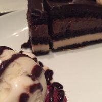 Opera cake- vegan and decadent! with So Delicious ice cream at Farmer's Table in Boca Raton