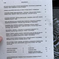 Full menu in English   at Mumma in Chamonix