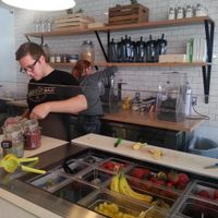 counter at The Harvest Bar in Sherman Oaks