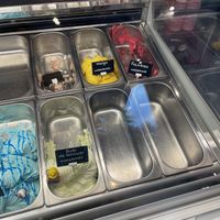 Some of the vegan flavors  at scoop ice cream in Maryland