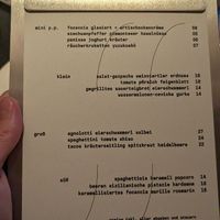 menu at lara  in Vienna