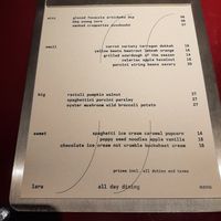 Menu Oct. 2025 at lara  in Vienna