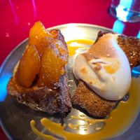 French toast with apple and meringue at lara  in Vienna