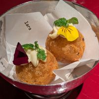 Smoked croquettes yuzukoshō at lara  in Vienna