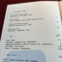 menu  at lara  in Vienna