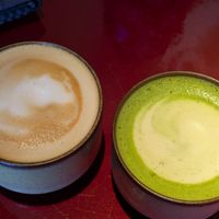 Matcha and cafe lattes at lara  in Vienna