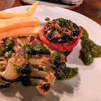Cauliflower steak at The Royal Oak Riley Green in Preston