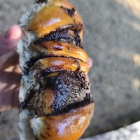 Nutella banana bun at Moko Vegan Bakery in Lisbon
