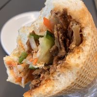 "Mongolian Beef" Banh Mi made same day at Chu Minh Tofu  at PCC Corner Market in Seattle