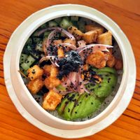 Tofu poke bowl 150P  at Delirio Coffee & Poke in Quintana Roo