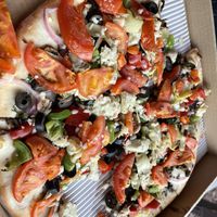 Vegan pizza   at Crowley Lake General Store in Crowley Lake