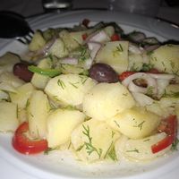 Absolutely delicious potato salad at The Pumphouse in Corfu