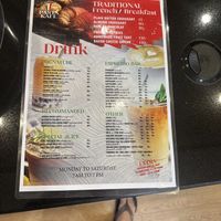 Menu  at PastaKafe in Chiang Mai