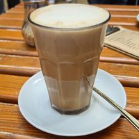 Chai latte at Hofcafé im Hof des Lichts in Sachsen