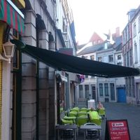 Outside at Le Sherlock Holmes in Mons