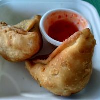 Yummy samosas at GoGreen in Kralendijk