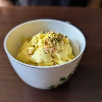 Amazing saffron ice cream at Noush Barcelona in Barcelona