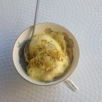 Saffron Pistachio Ice Cream at Noush Barcelona in Barcelona