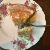 The cake was nice! And the portion too! at Noush Barcelona in Barcelona