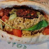 Falafel sandwich at Falafel Tof in Antwerpen