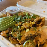 Nachos plus taco meat and avocado #Veganuary at Native Foods - Point Loma in San Diego