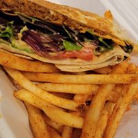 Munchwrap supreme at Native Foods - Point Loma in San Diego